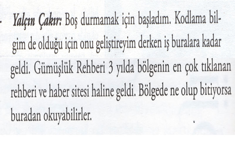 Porsuk Kültür Yalçın Çakır röportajı detay sayfa 11