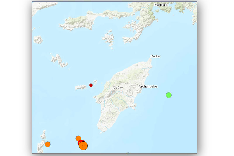 Rodos adası deprem