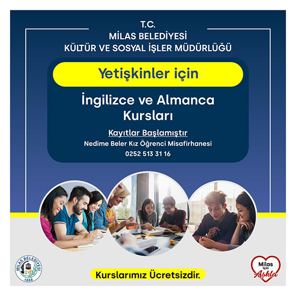 Milas Belediyesi "ücretsiz" yaz kursları başlıyor 2