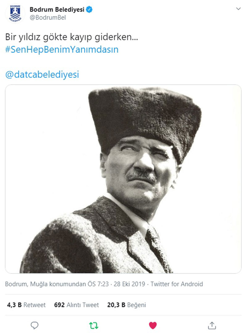Bodrum Belediyesi'ne Atatürk'le büyük ödül Bodrum Haberleri