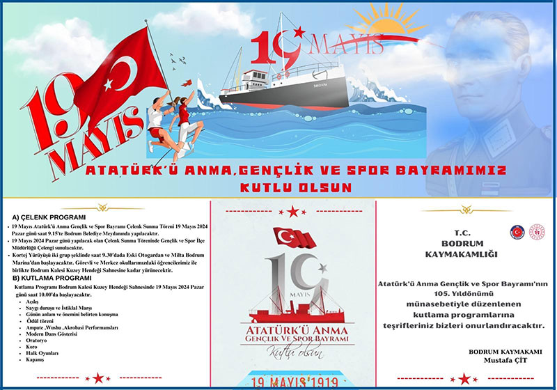 Bodrum’da 19 Mayıs programı