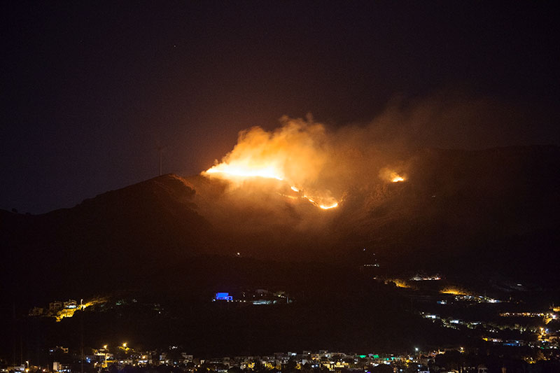Dereköy, peksimet sırtları yangın 10.08.2021 gece 3