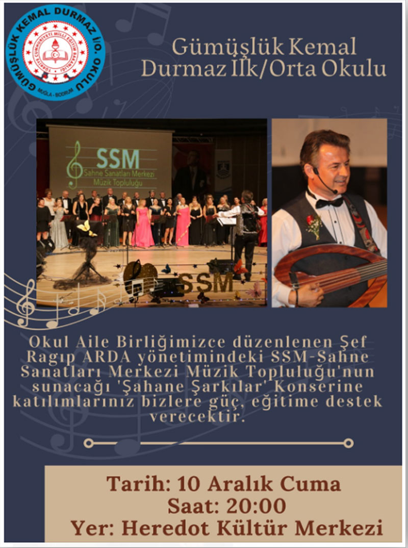 Gümüşlük Kemal Durmaz İlk/Orta Okulu'na destek konseri 2