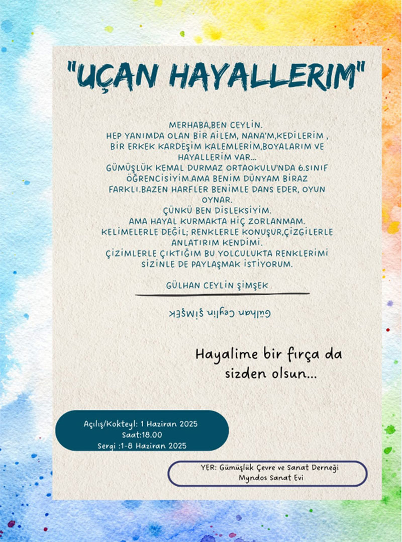 Gülhan Ceylin Şimşek'in ilk kişisel resim sergisi, "Uçan Hayallerim" 3