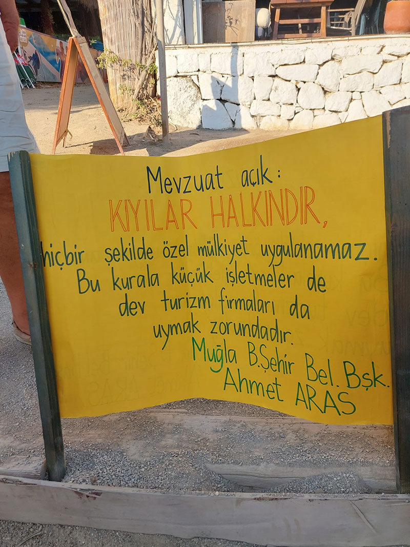 Gümüşlük sahilinde "kıyılar halkındır" eylemi 1