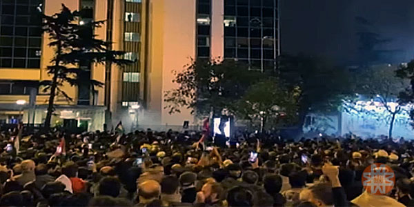 İsrail'in İstanbul Başkonsolosluğu önünde protesto eylemi, 18 Ekim 2023 2