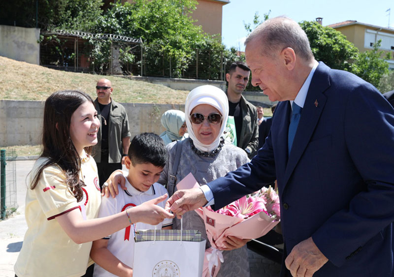 Cumhurbaşkanı Recep Tayyip Erdoğan, 2021-2022 Eğitim Öğretim Yılı Karne Dağıtım Töreni - Görsel: TCCB'den alıntıdır. 1